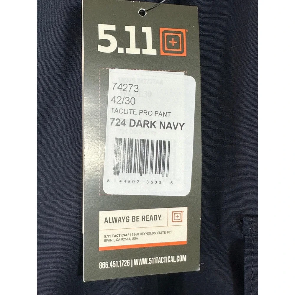 5.11 Tactical Men's Black Taclite Pro Pants sz 42 x 30 (15607) New - Picture 5 of 5